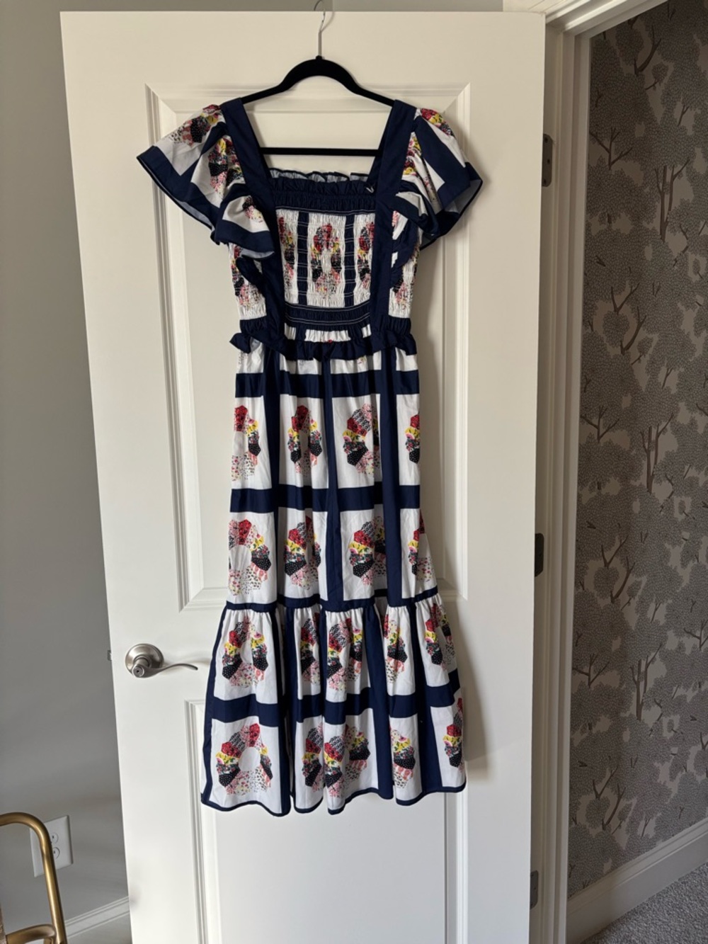 Sea New York Style Pippin patchwork smocked apron dress - Picture 2 of 4